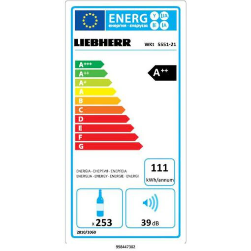 Chỉ tiêu năng lượng Tủ rượu vang Liebherr WKT 5551