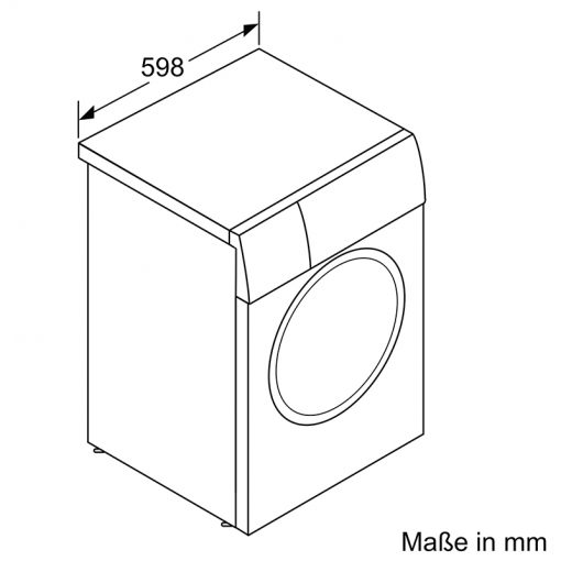 Kích thước máy giặt Bosch wax28m42 Serie 8