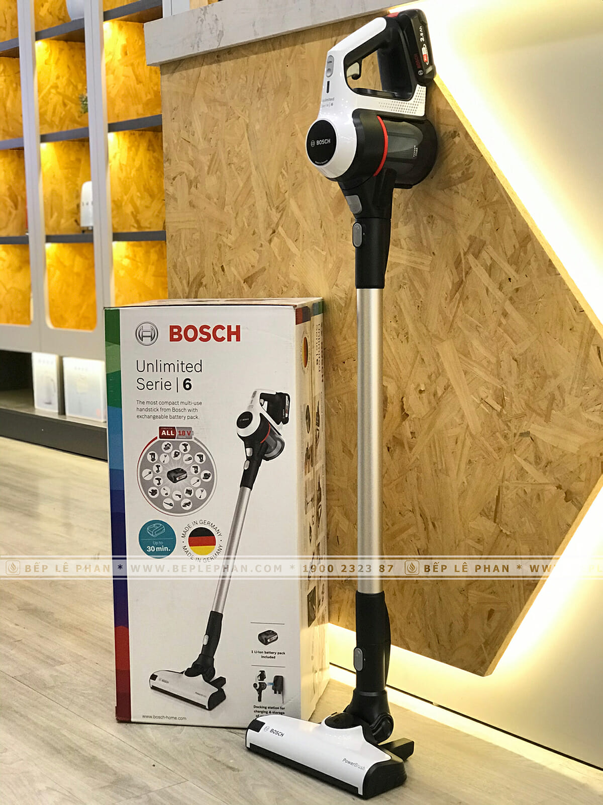 Hình ảnh lắp đầu hút sàn nhà cho Máy hút bụi không dây Bosch BCS61113 serie 6 Unlimited