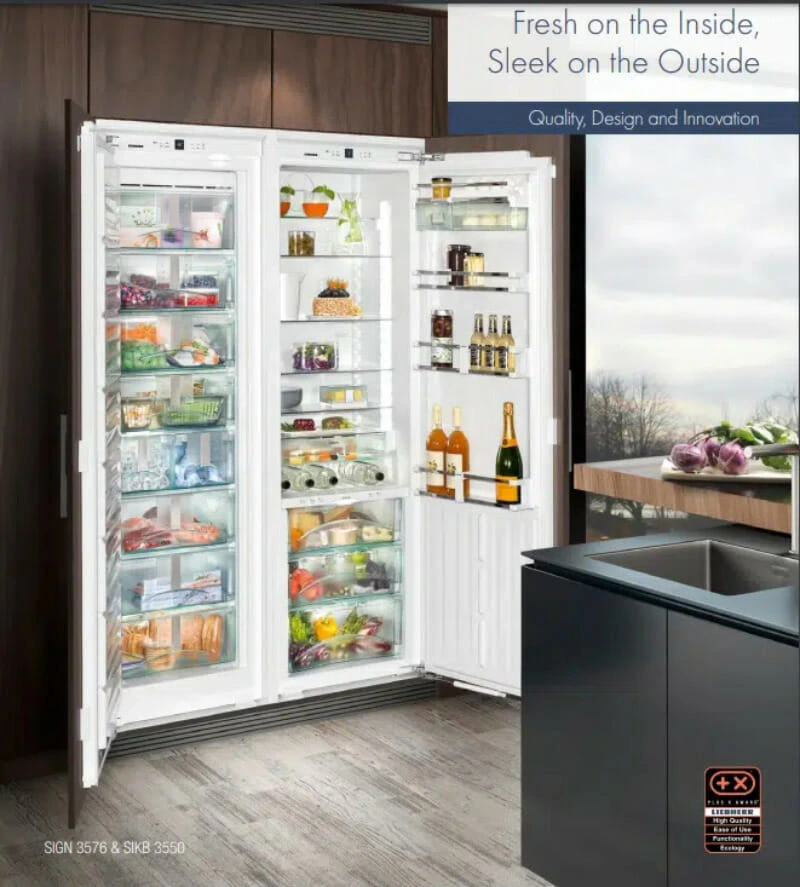 Tủ lạnh Liebherr SIKB 3550 kết hợp cùng tủ đông Tủ đông Liebherr SIGN 3576 sang trọng, đẳng cấp