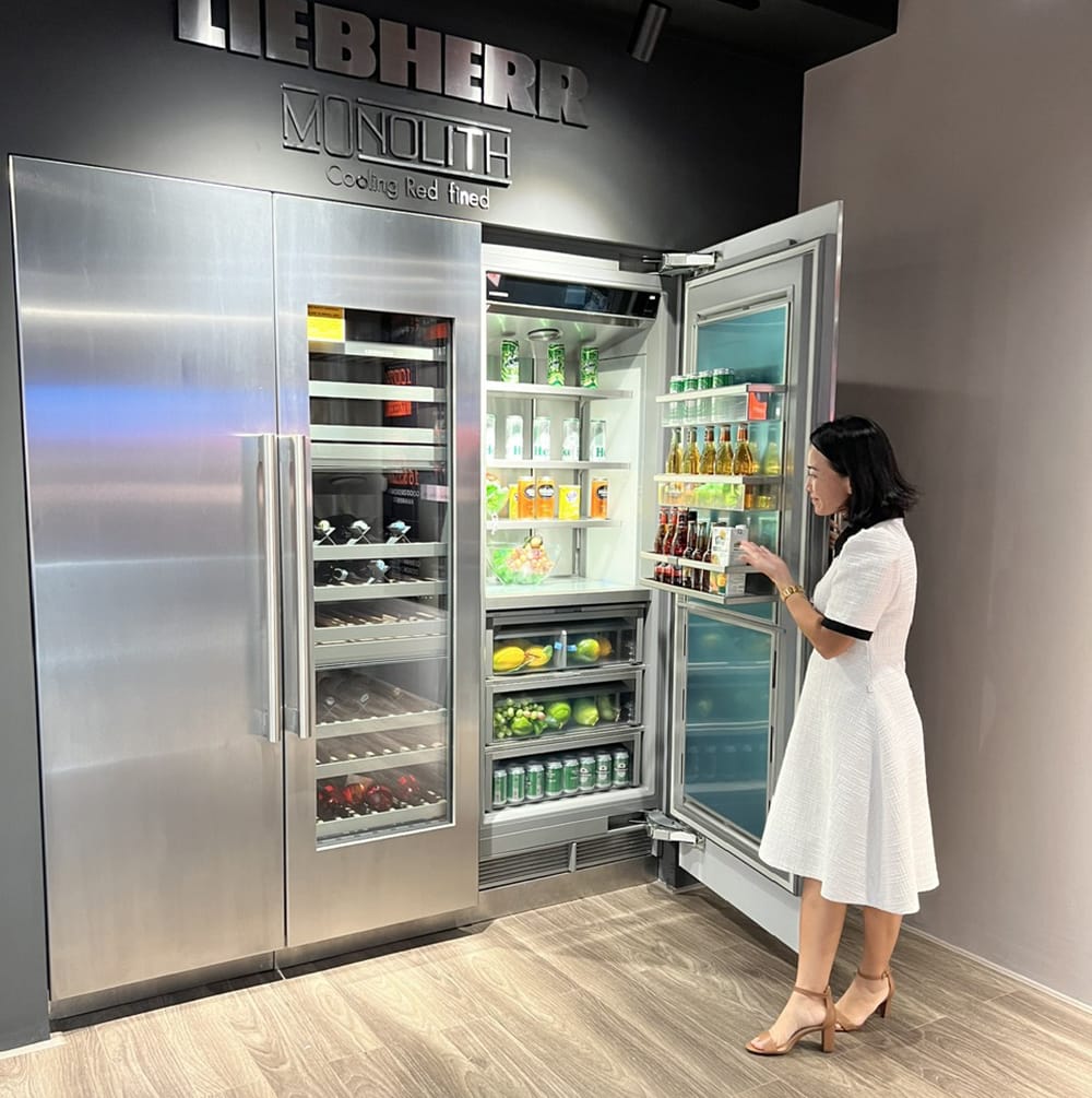 Hệ Tủ lạnh Liebherr Monolith kết hợp với Tủ rượu vang liebherr Monolith có giá hơn 1 tỷ đồng